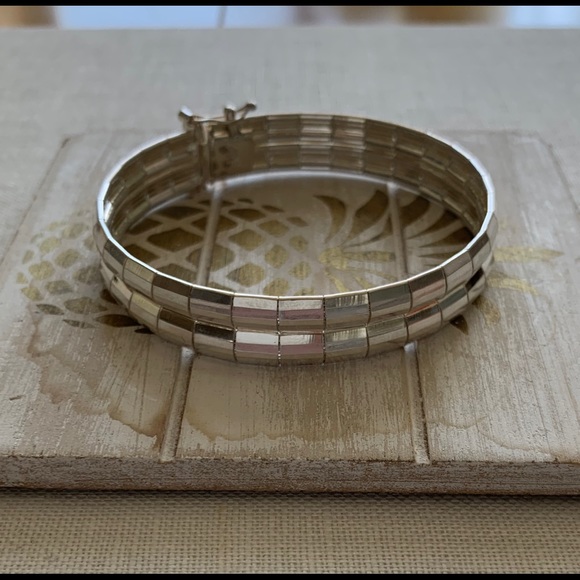 925 Sterling Silver Milor Italy Omega Bracelet - Picture 7 of 8